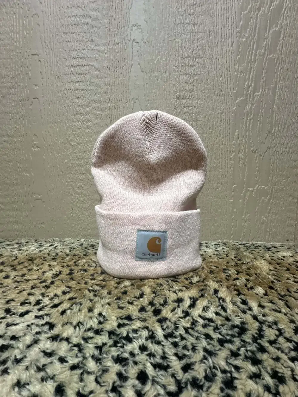 Carhartt A18 Knit Cuffed Beanie Irregular in Ash Rose